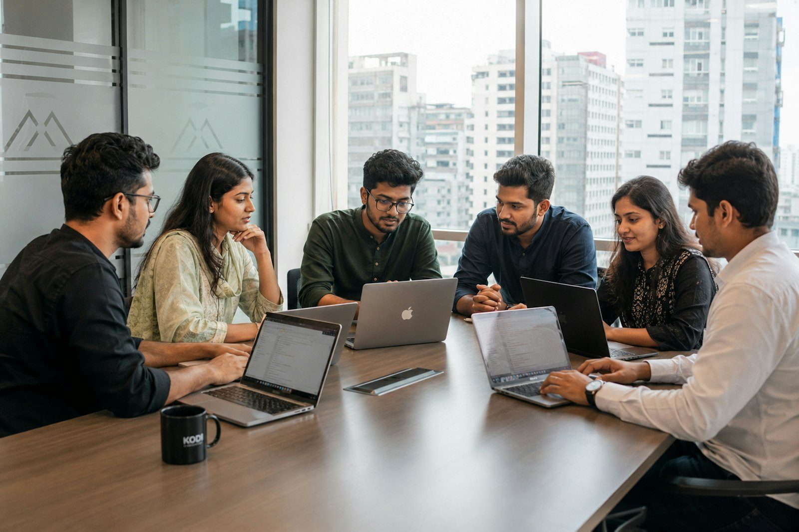 The ASP Infotech team at work in their Kolkata office